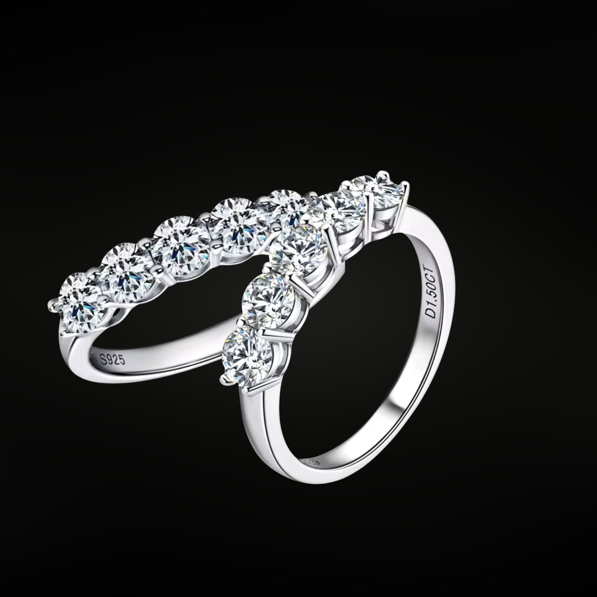 •ÉCLATINE Signature Stack Set | 5-stone ring x 2