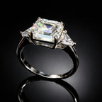 Asscher Cut 5CT Ring, 2 CT Earrings