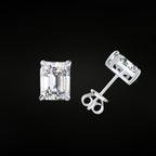 •ÉCLATINE Classic Emerald Cut Studs Earrings (5×7mm / 6×8mm)