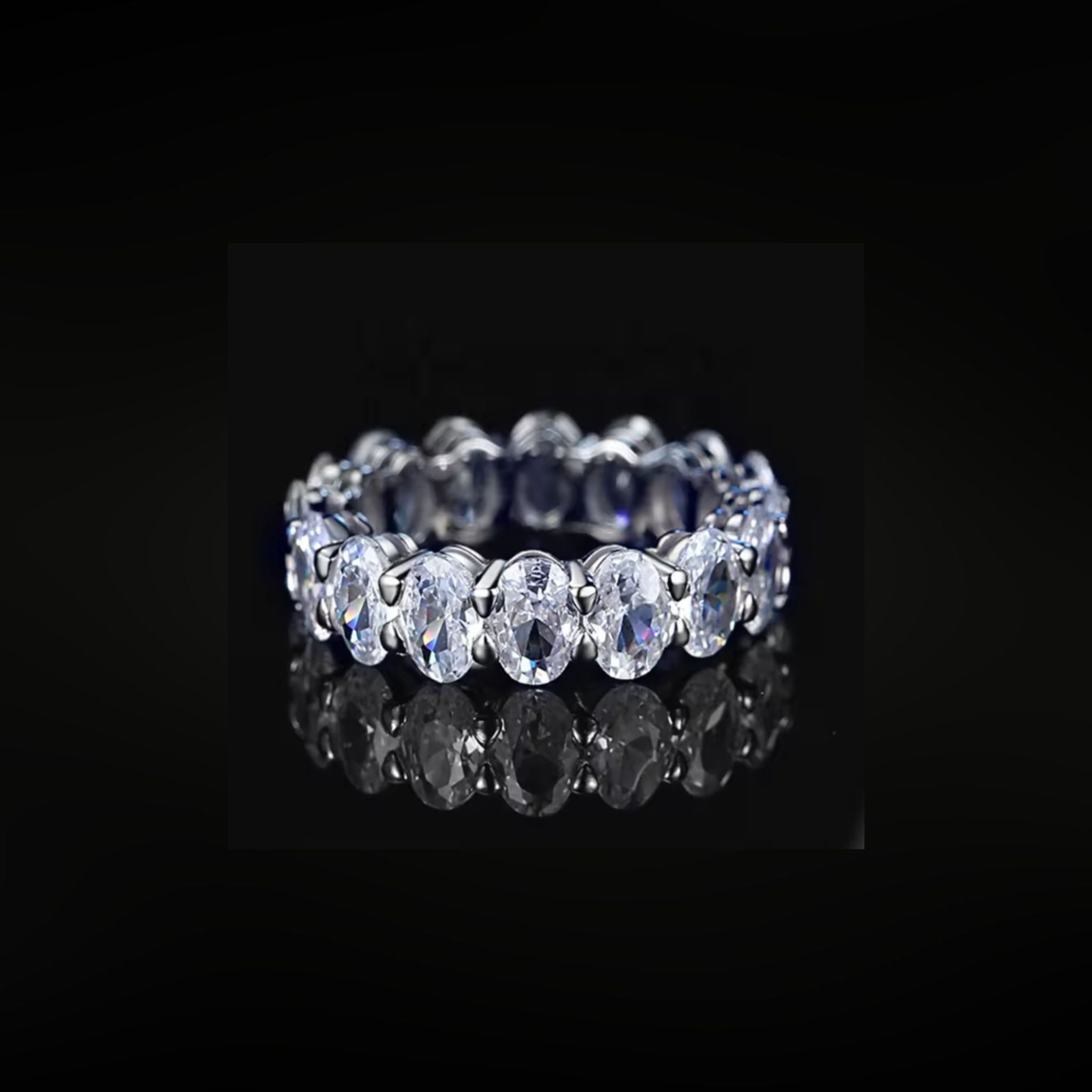 ÉCLATINE Signature Oval Cut Eternity Band Ring