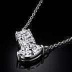 ÉCLATINE Dual Stone Moissanite Necklace – 3 CT Total