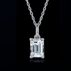 ÉCLATINE Classic Emerald Cut Necklace | 5x7mm(approx. 1ct)