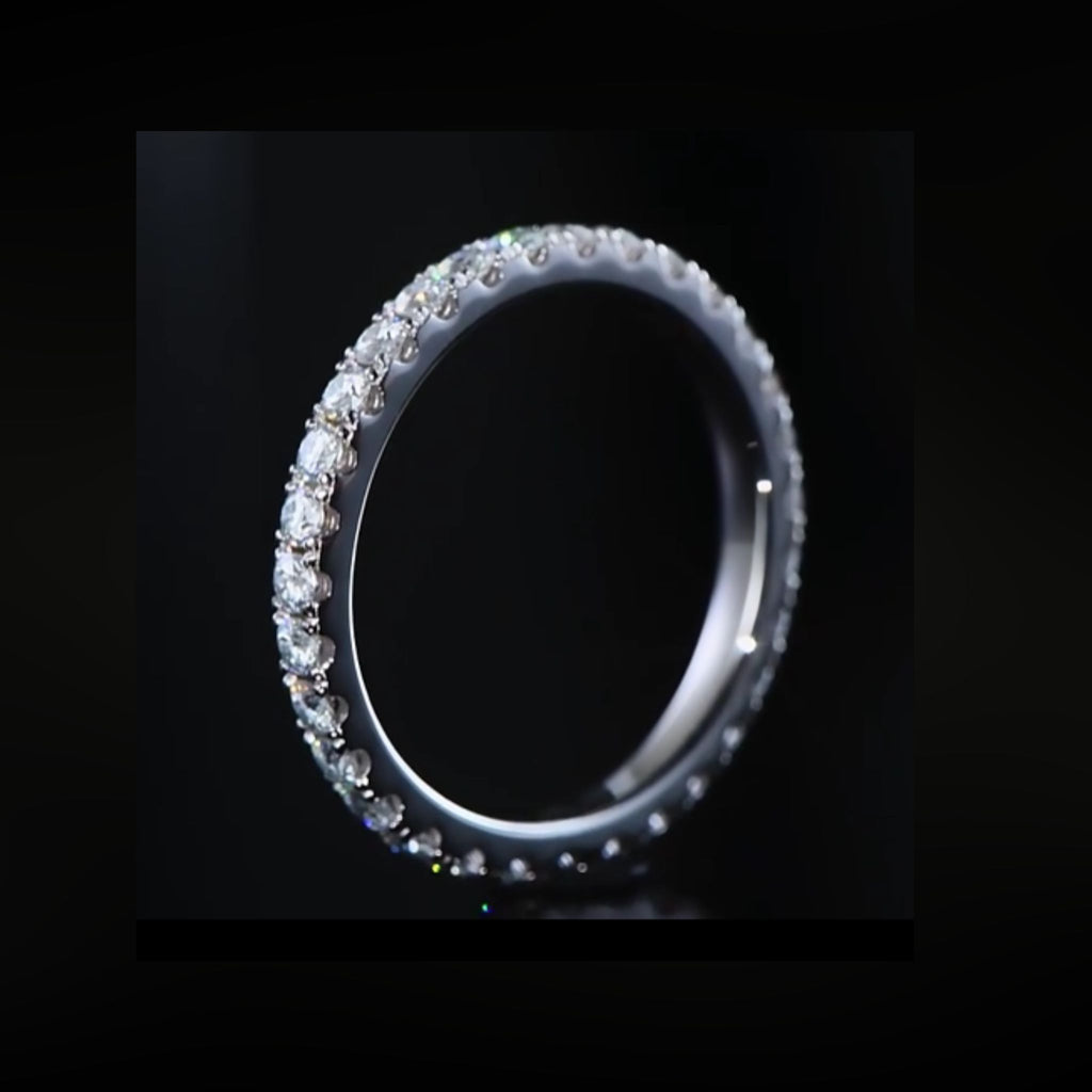 ÉCLATINE Full Pavé Wedding Guard Ring  2mm