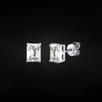•ÉCLATINE Classic Emerald Cut Studs Earrings (5×7mm / 6×8mm)