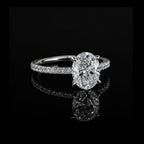 ÉCLATINE Radiant Oval Cut Engagement Ring  3ct