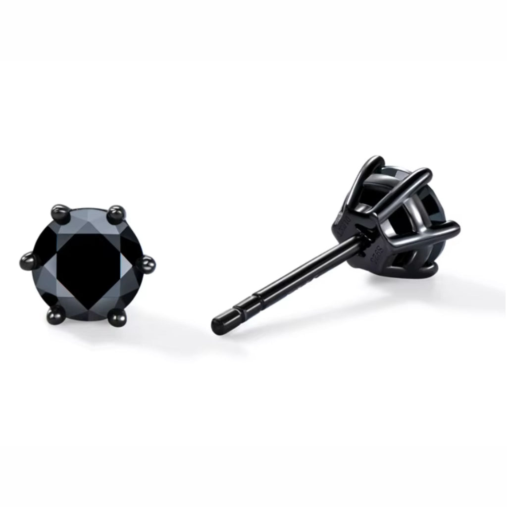 ÉCLATINE Noir Classic Stud Earrings