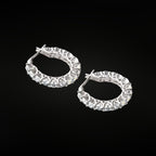 •ÉCLATINE Tennis Hoop Earrings 4mm