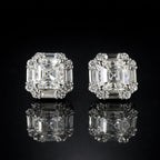 Asscher Cut 5CT Ring, 2 CT Earrings