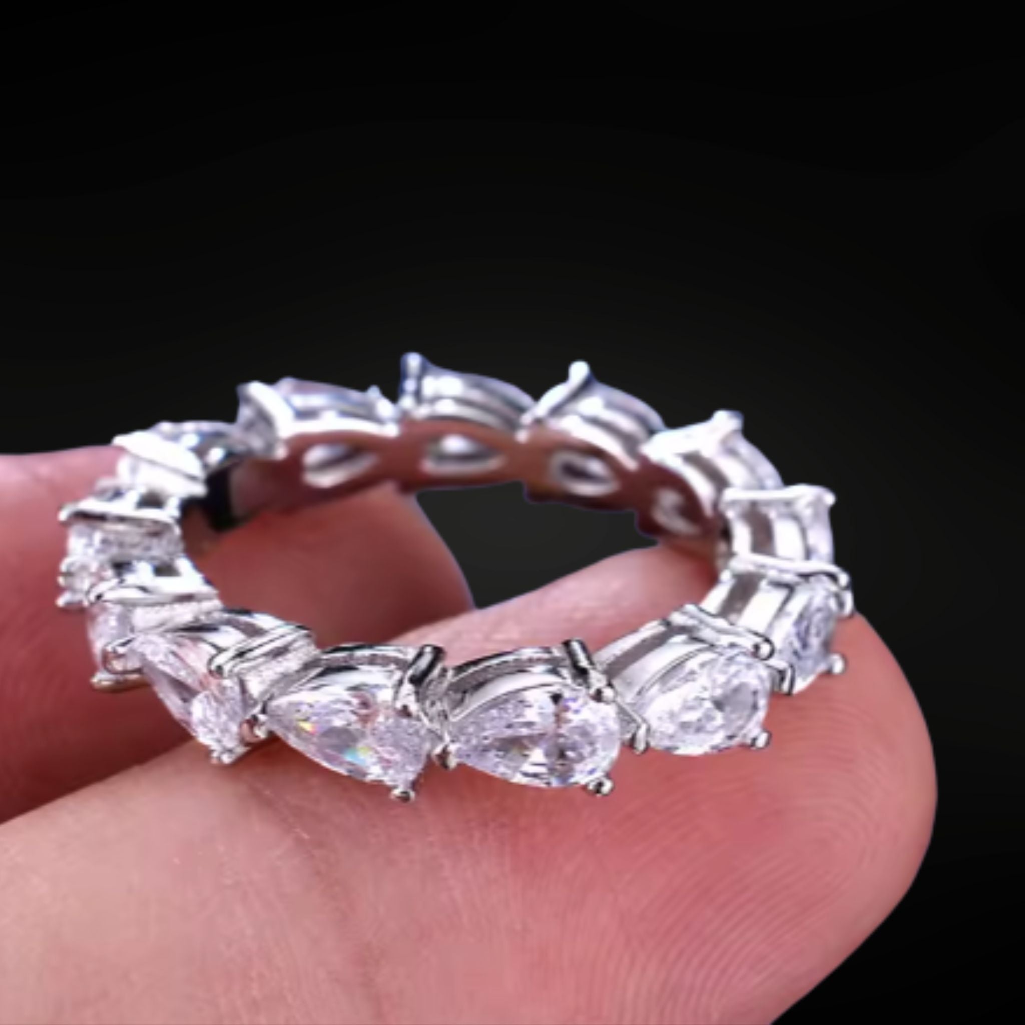 ÉCLATINE Signature Pear Cut Full Eternity Ring