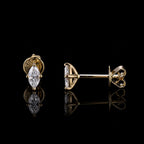 ÉCLATINE 14K Solid Gold | IGI Certified Lab Diamond | Marquise Cut | Stud Earrings