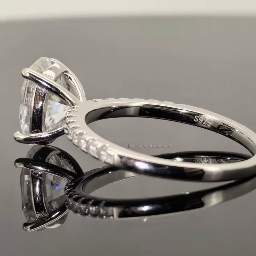 ÉCLATINE Radiant Oval Cut Engagement Ring  3ct