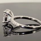 ÉCLATINE Radiant Oval Cut Engagement Ring  3ct