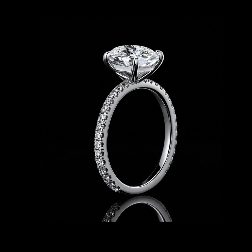 ÉCLATINE Radiant Oval Cut Engagement Ring  3ct