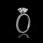 ÉCLATINE Radiant Oval Cut Engagement Ring  3ct