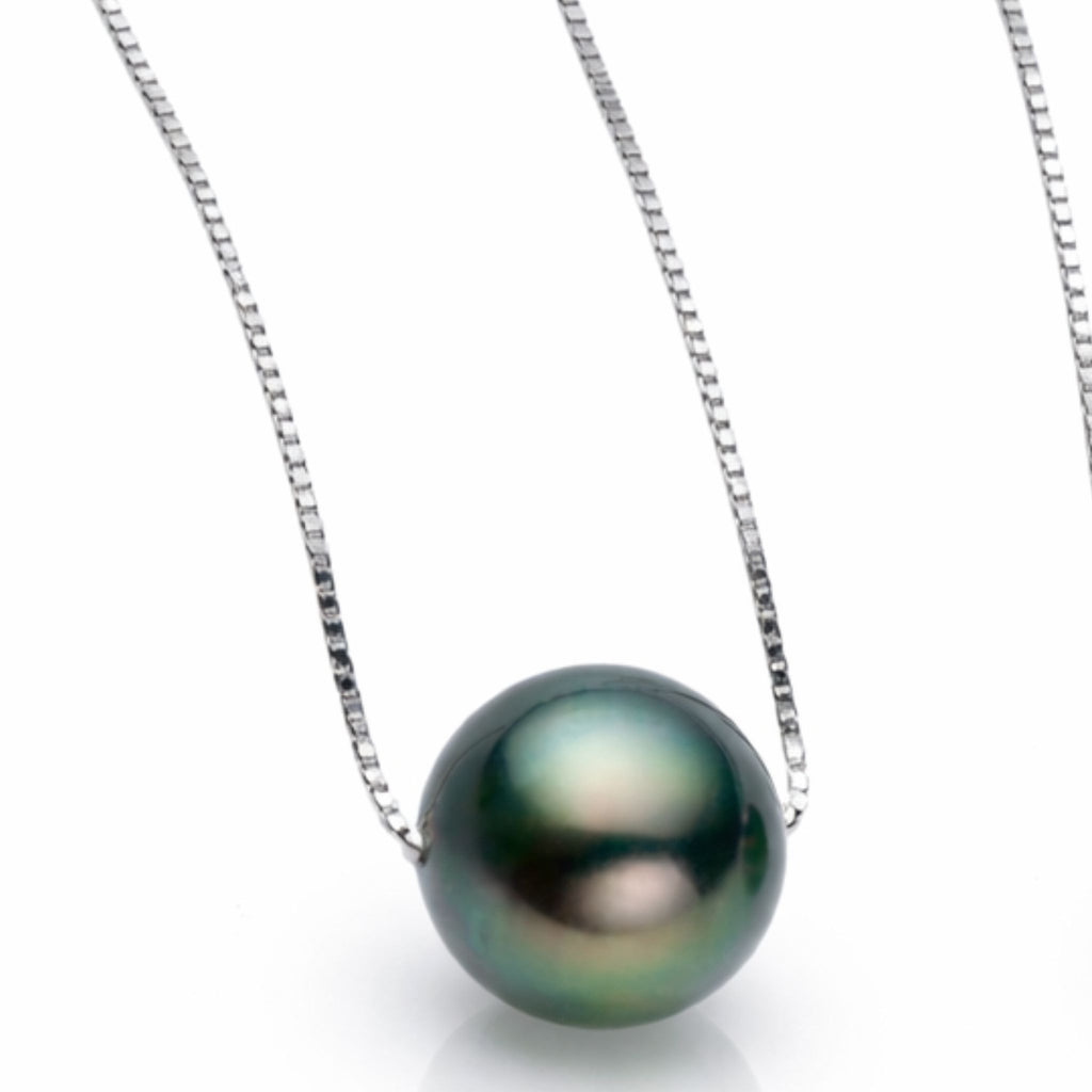 ÉCLATINE Tahitian Black Pearl Necklace