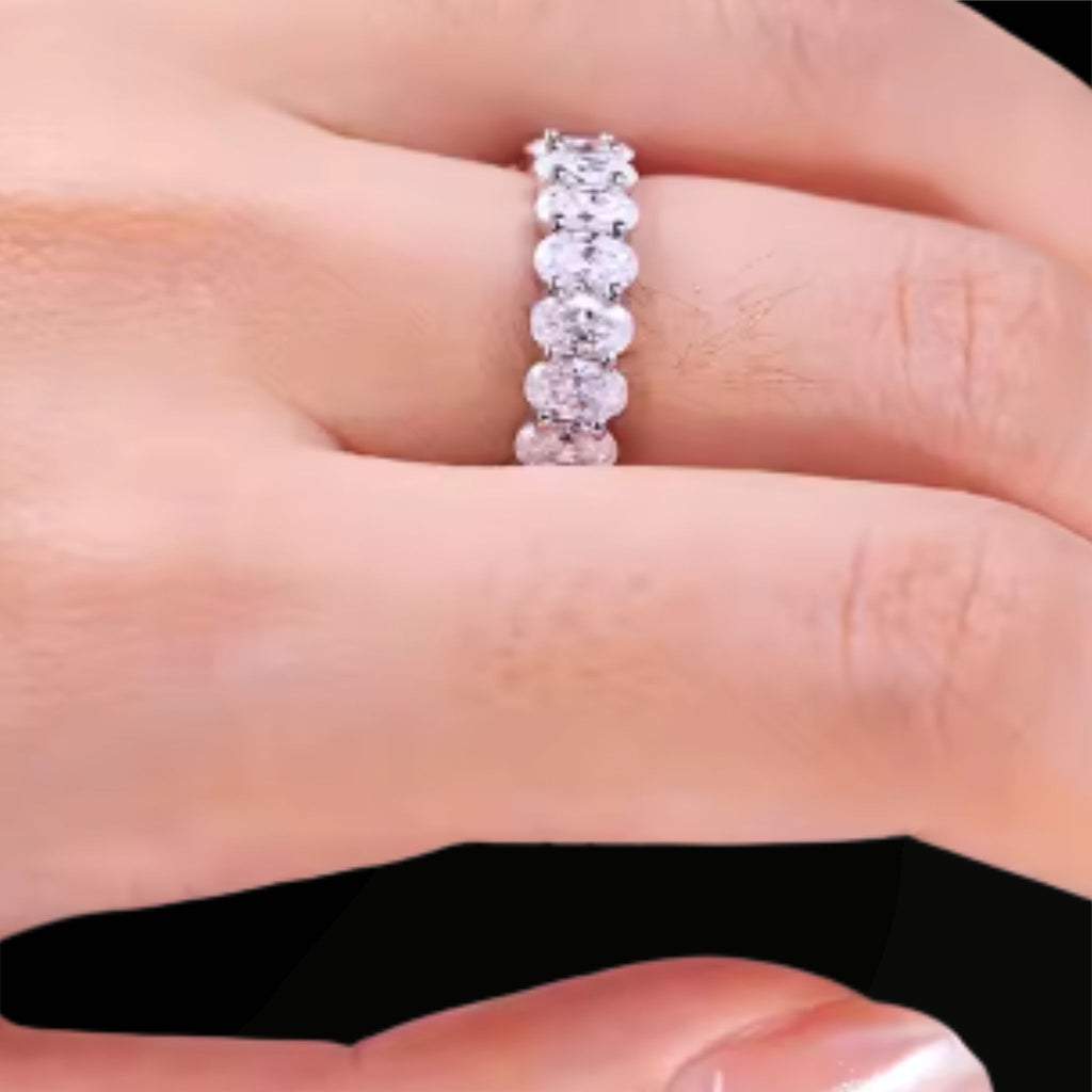 ÉCLATINE Signature Oval Cut Eternity Band Ring