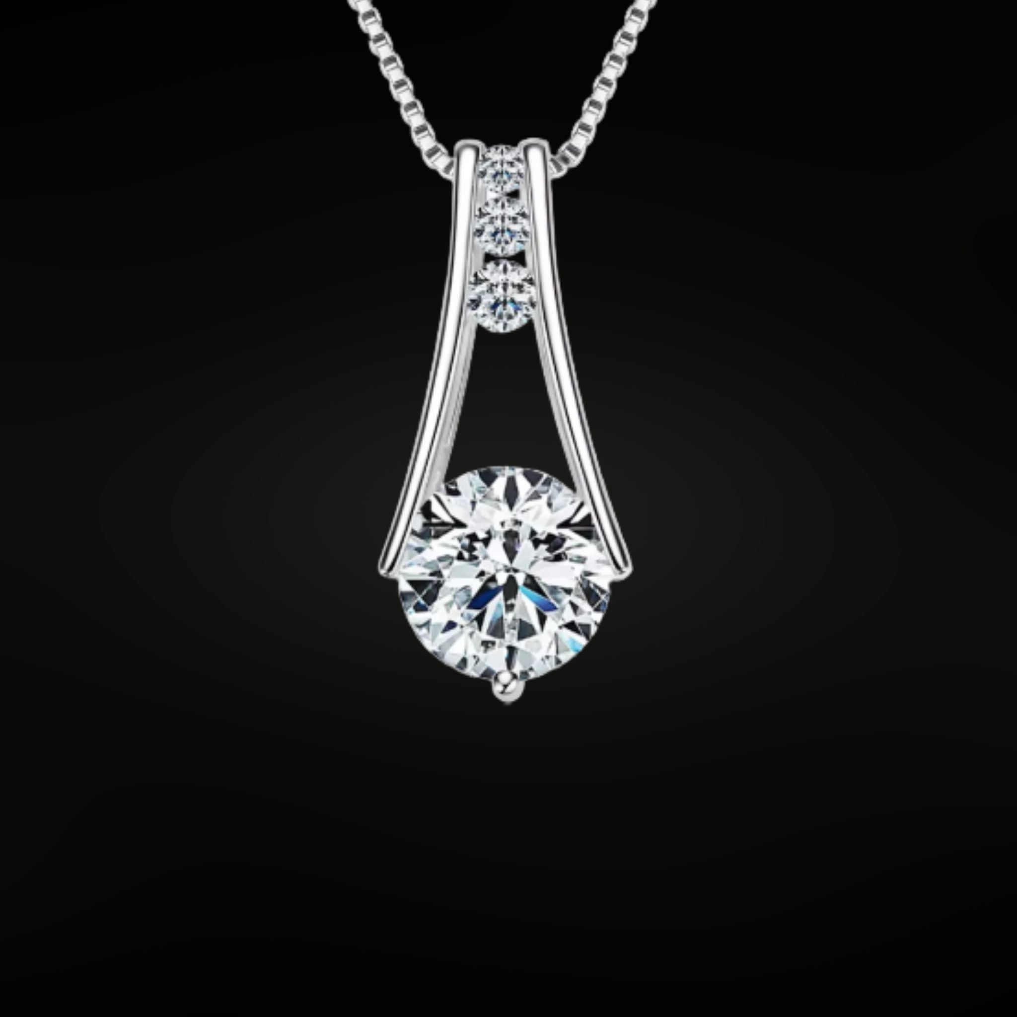 ÉCLATINE Trapeze Pendant Necklace  | 8mm(2ct)