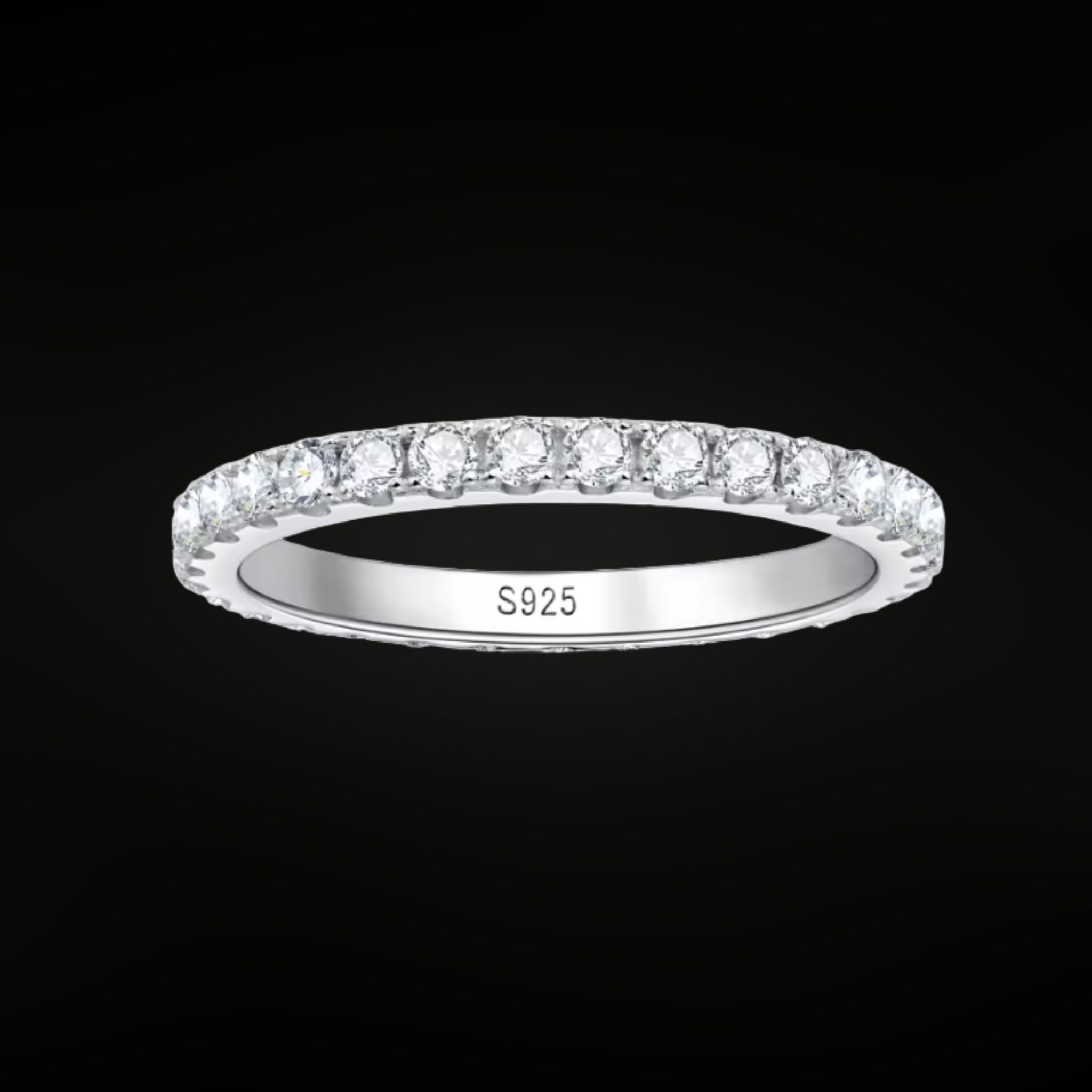 ÉCLATINE Full Pavé Wedding Guard Ring  2mm