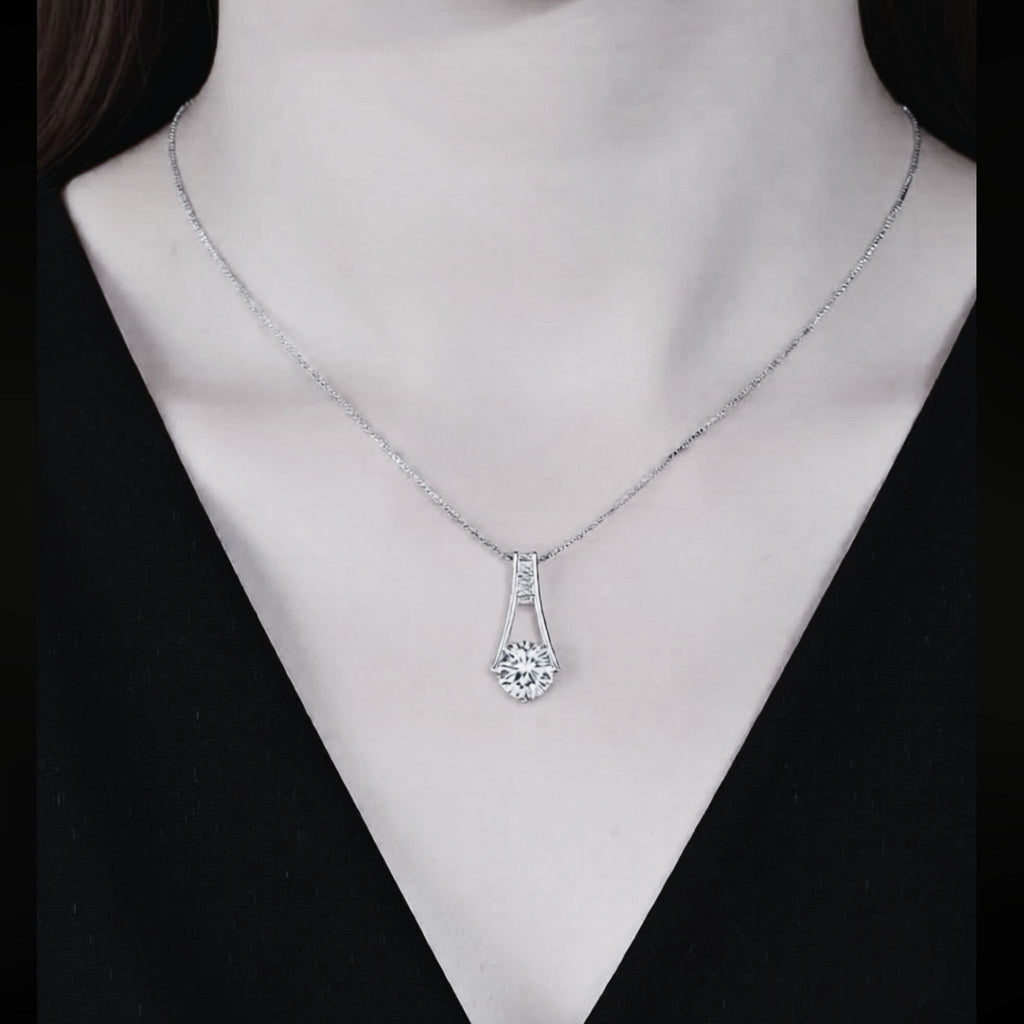 ÉCLATINE Trapeze Pendant Necklace  | 8mm(2ct)