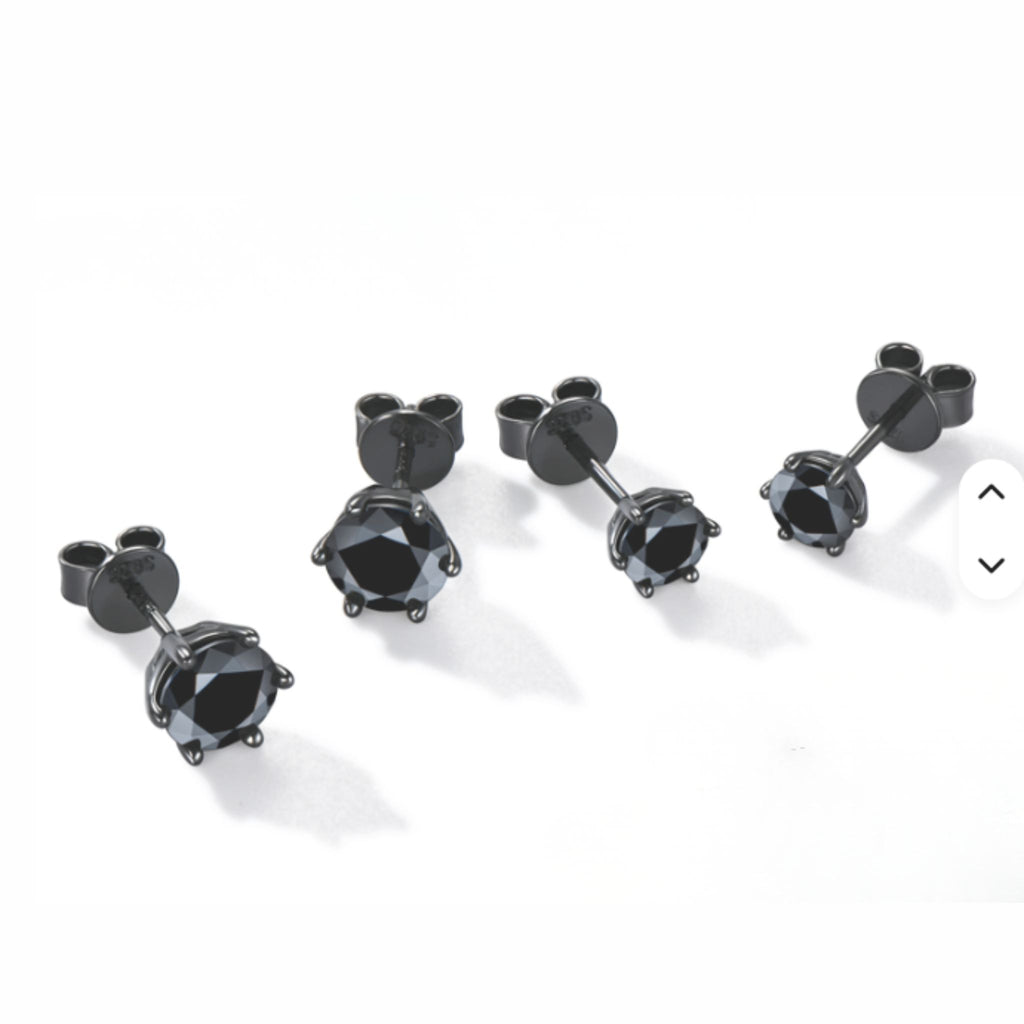 ÉCLATINE Noir Classic Stud Earrings
