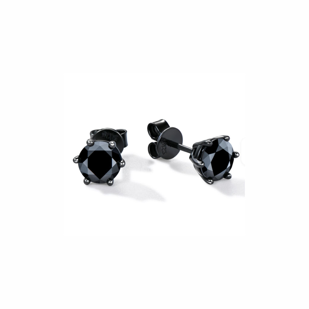 ÉCLATINE Noir Classic Stud Earrings