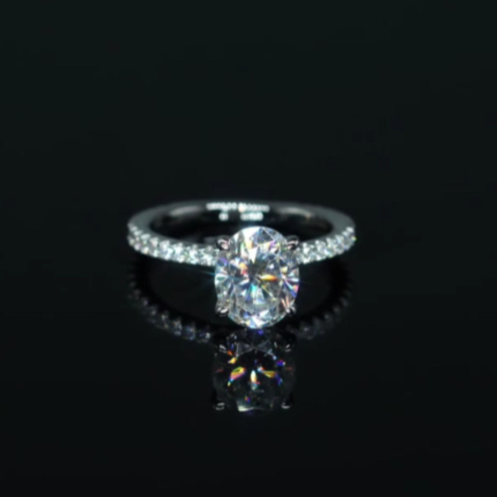 ÉCLATINE Radiant Oval Cut Engagement Ring  3ct
