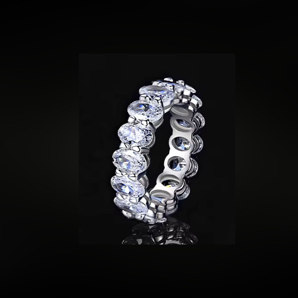 ÉCLATINE Signature Oval Cut Eternity Band Ring