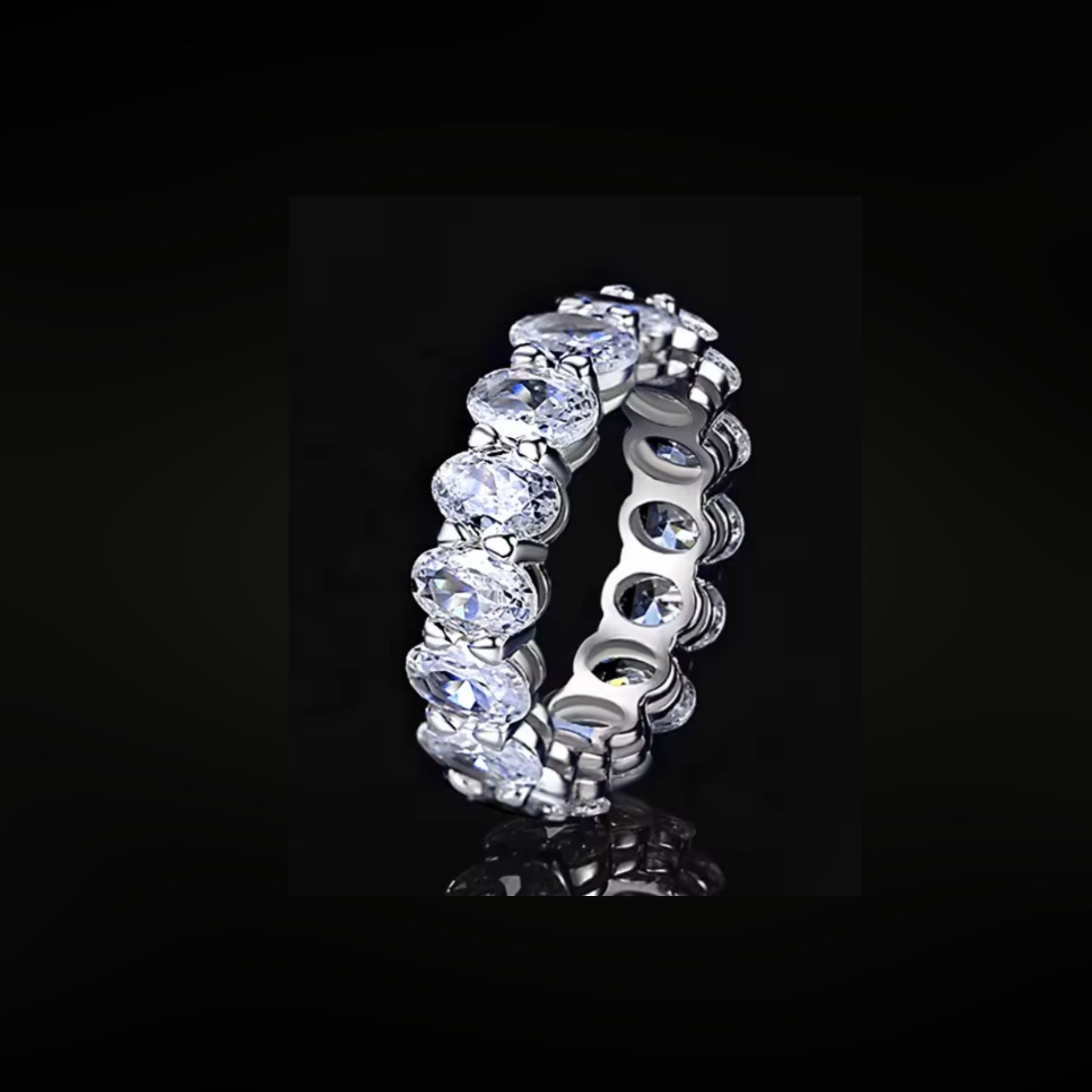 ÉCLATINE Signature Oval Cut Eternity Band Ring