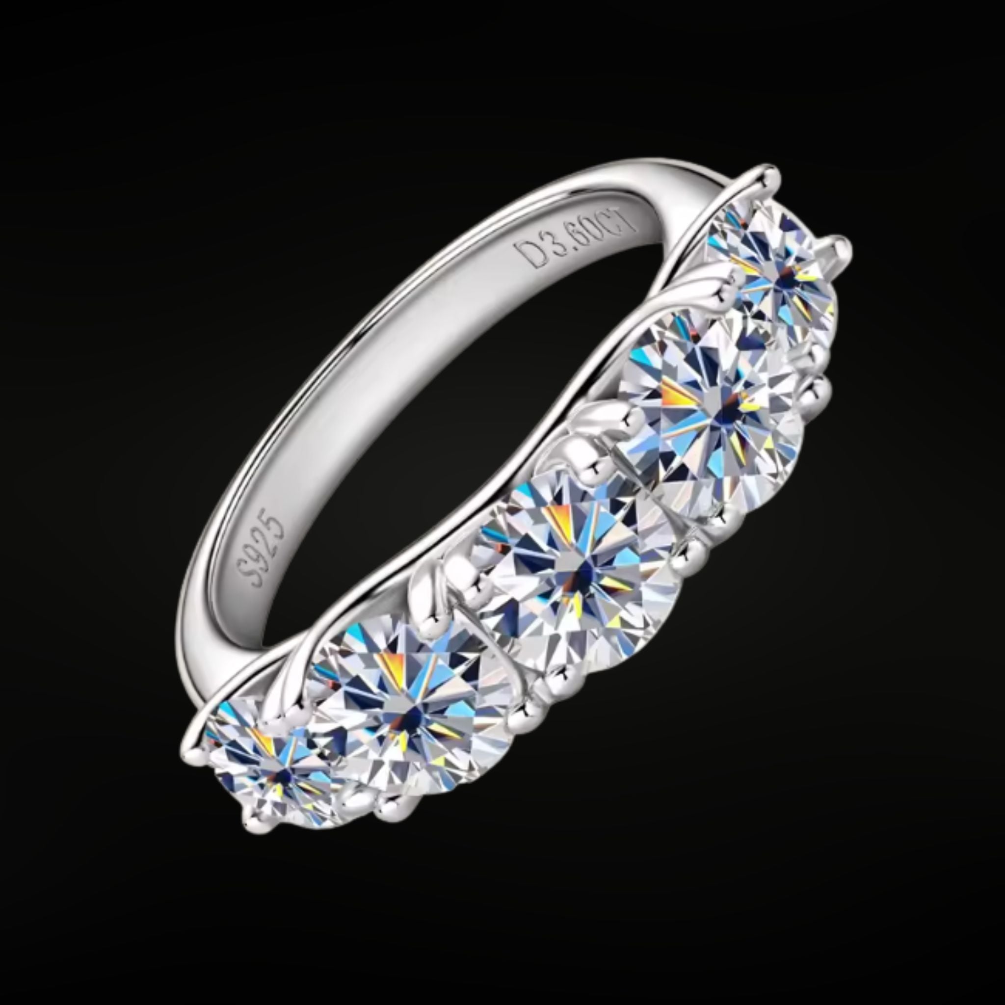 •ÉCLATINE Lumière 3.6CT Band Ring