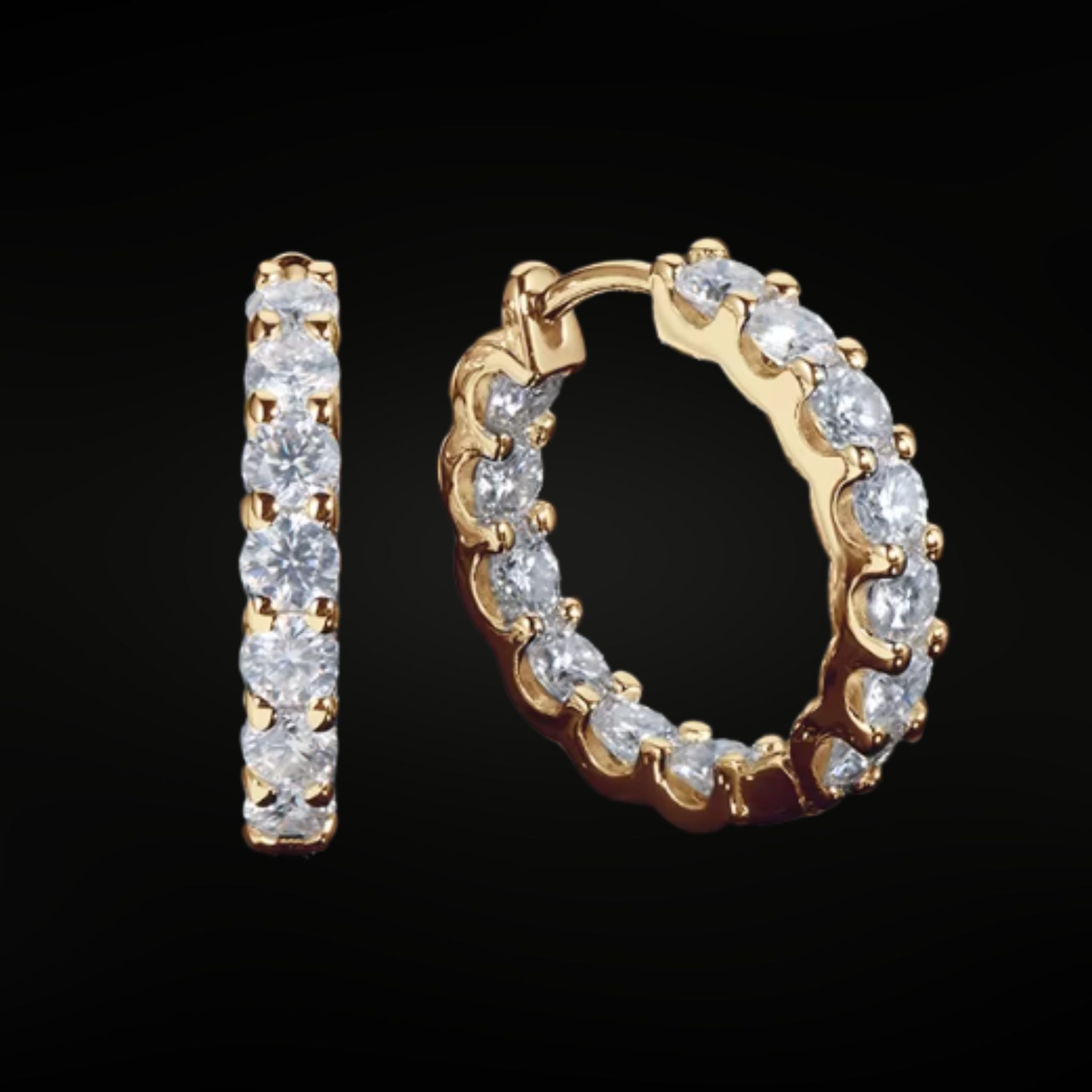 ÉCLATINE Inside-Out Hoop Earrings