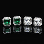 ✦•ÉCLATINE Made  Cushion Cut Stud Earrings (2ct Each)