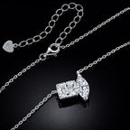 ÉCLATINE Dual Stone Moissanite Necklace – 3 CT Total