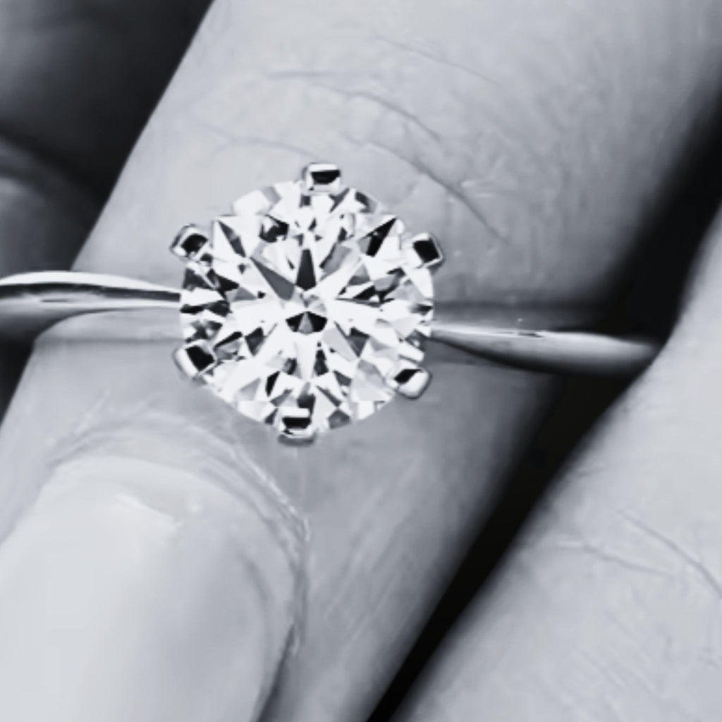 ÉCLATINE Will You Marry Me Classic Solitaire Engagement Ring  3.0ct