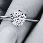 ÉCLATINE Will You Marry Me Classic Solitaire Engagement Ring  3.0ct
