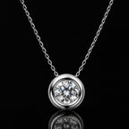 ÉCLATINE Classic Bezel Round Necklace