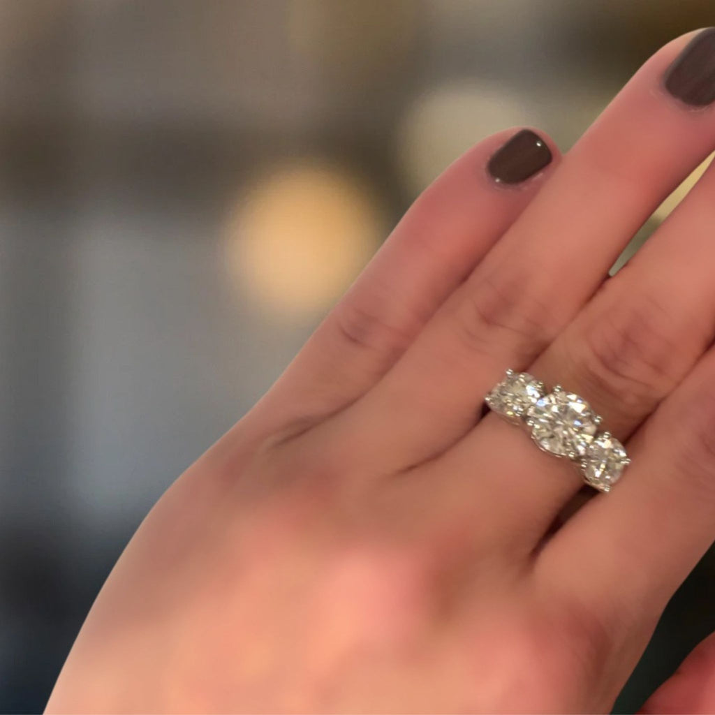 •ÉCLATINE Trinity 3-Stone Engagement Ring