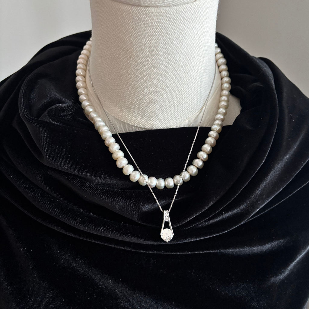 ÉCLATINE Trapeze Pendant Necklace  | 8mm(2ct)