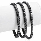 ÉCLATINE Noir Classic Tennis Bracelet 3mm