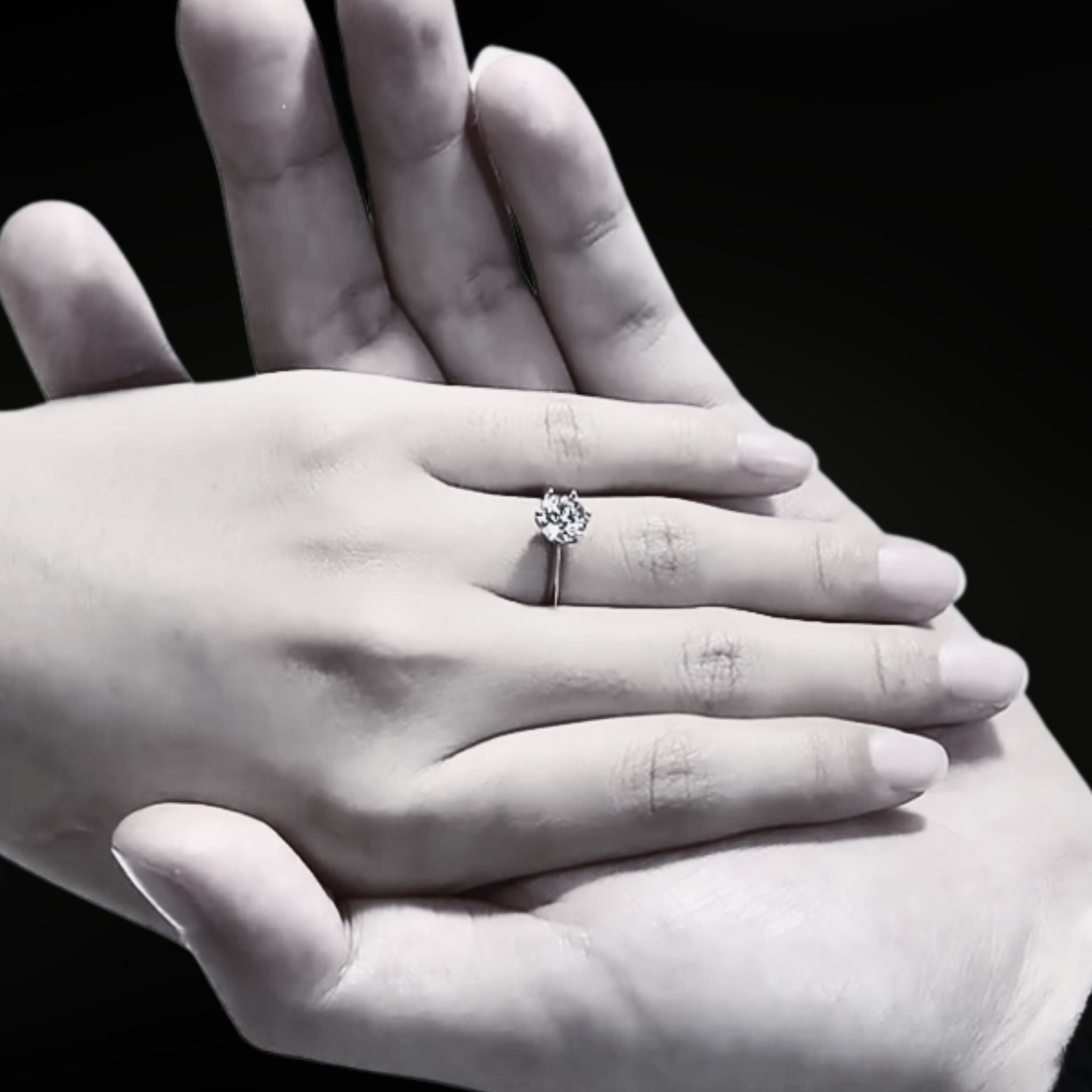 ÉCLATINE Will You Marry Me Classic Solitaire Engagement Ring  3.0ct