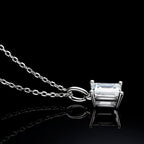 ÉCLATINE Classic Emerald Cut Necklace | 5x7mm(approx. 1ct)
