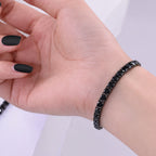 ÉCLATINE Noir Classic Tennis Bracelet 3mm