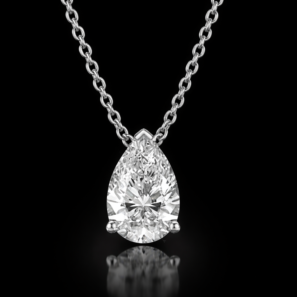 ÉCLATINE Classic Pear Cut Necklace | 5.5 x8 mm (approx. 1.0ct)