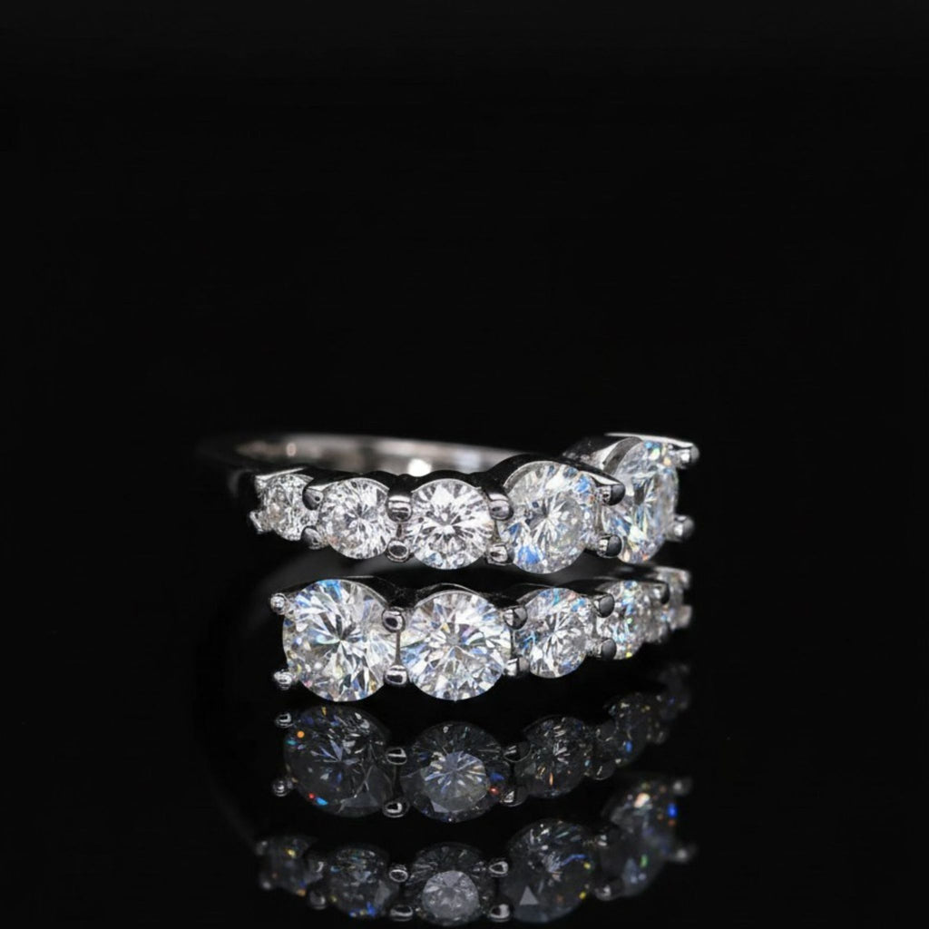 •ÉCLATINE Arc Brilliance Multi-Row Ring