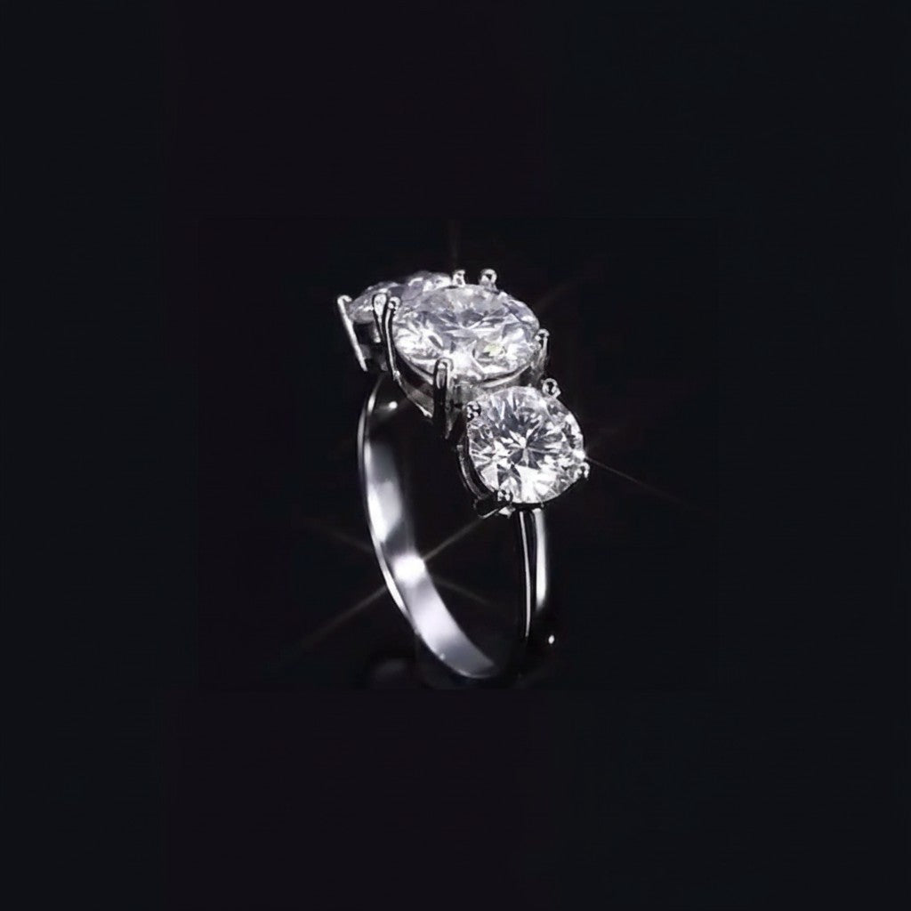 •ÉCLATINE Trinity 3-Stone Engagement Ring