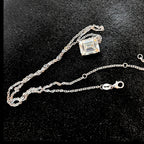 •The East-West Emerald Cut Necklace | 11*9 mm (approx. 4ct)