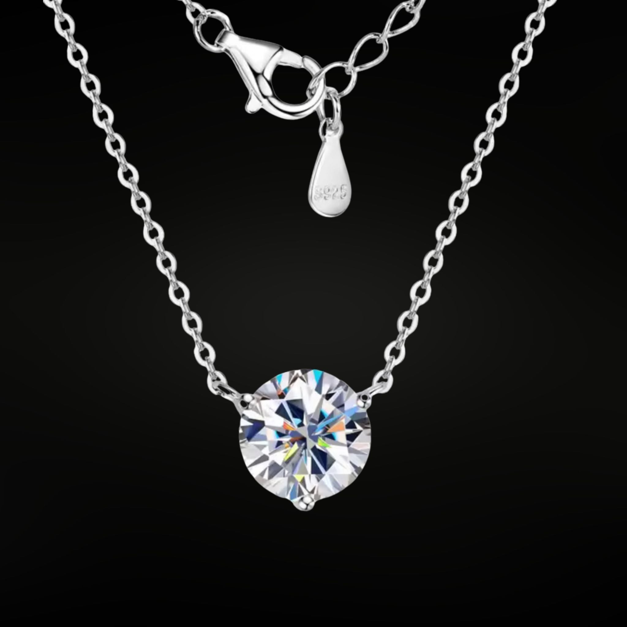 ÉCLATINE Classic Solitaire Pendant Necklace 2.0ct