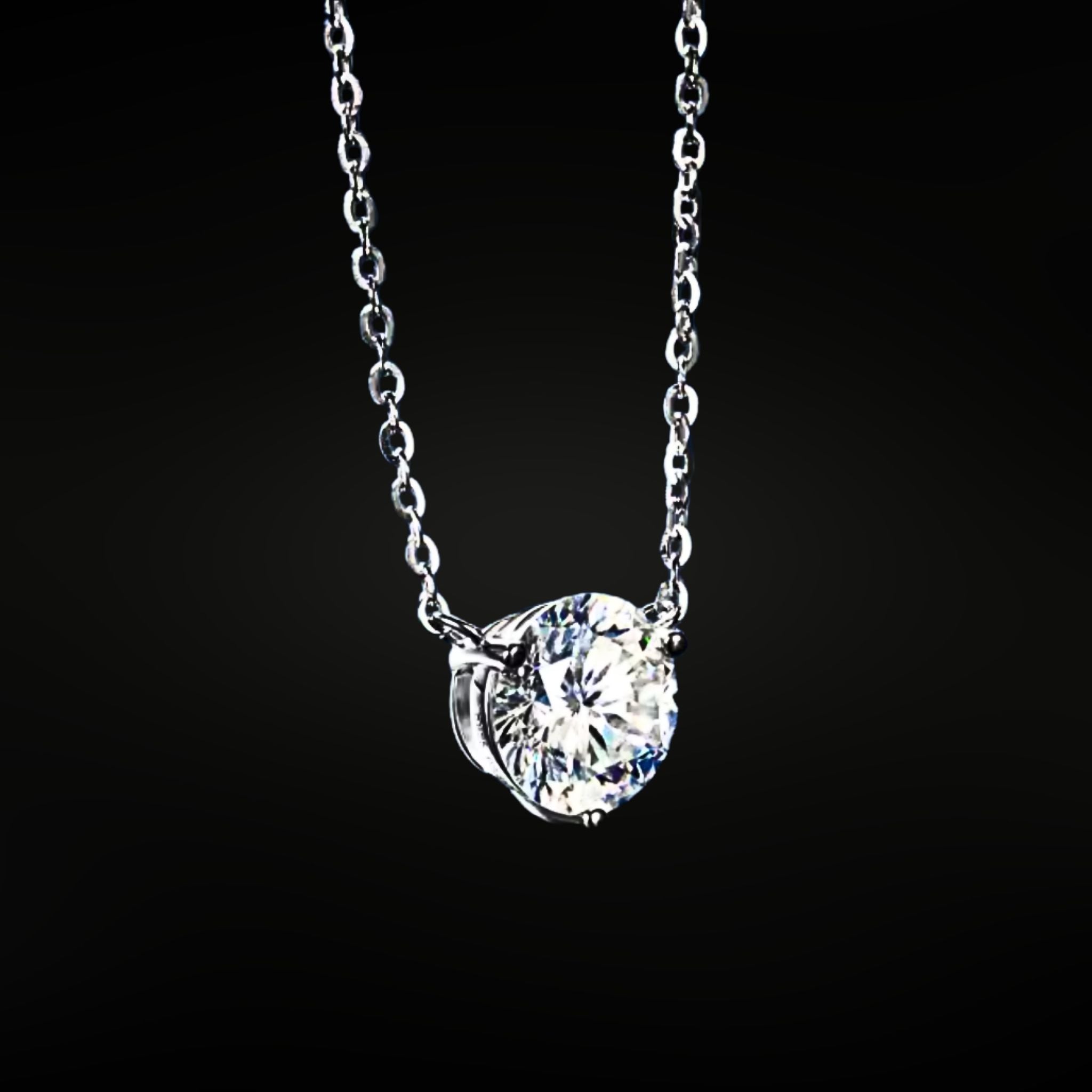 ÉCLATINE Classic Solitaire Pendant Necklace 2.0ct