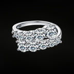 •ÉCLATINE Arc Brilliance Multi-Row Ring