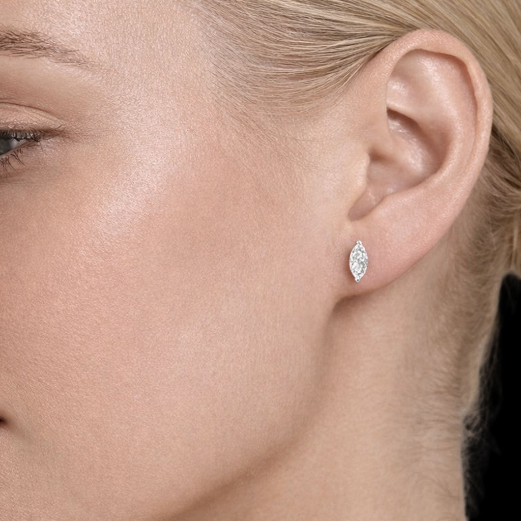 ÉCLATINE Classic Marquise Cut Studs Earrings 4x8 mm (approx. 0.5ct)