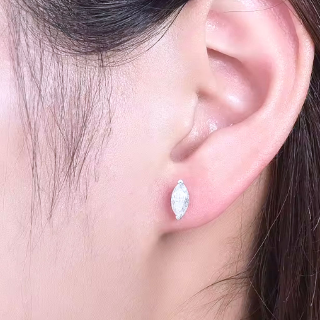 ÉCLATINE Classic Marquise Cut Studs Earrings 4x8 mm (approx. 0.5ct)
